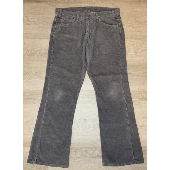 Vintage Levis Corduroy Pants Mens Gray 34x30 Austin Jean Bootcut Made In USA 90s - Picture 2 of 8